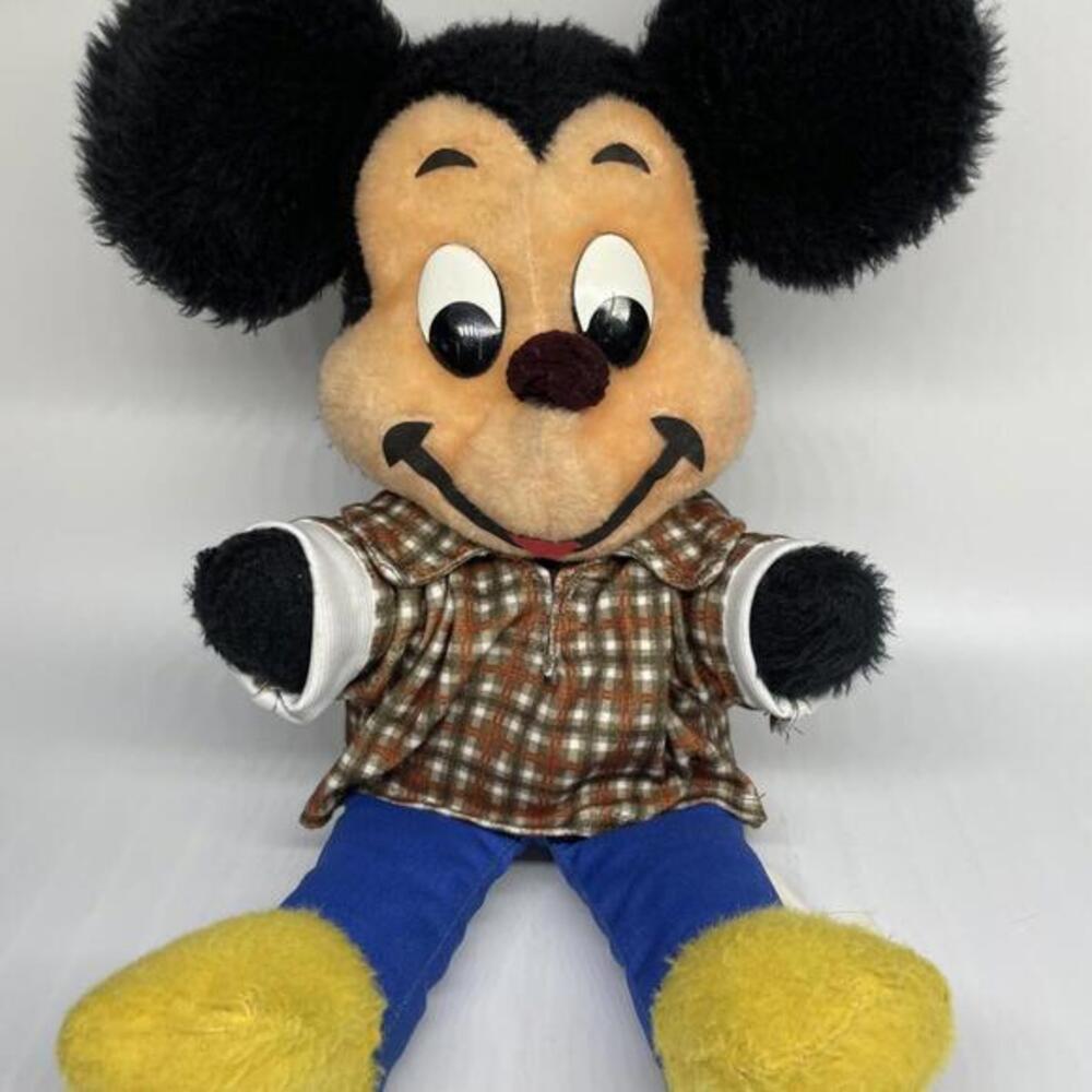 Mickey Mouse Plush 16" Vintage Walt Disney Characters California Stuffed Toys